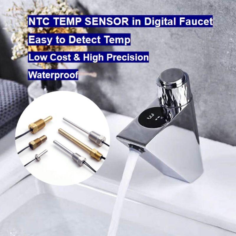 Senzor teploty termistoru NTC v digitálním faucetu Smart Home